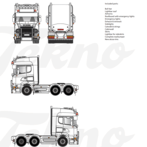 Tekno 87594 - Scania R6 Streamline 6x2 incl acc kit