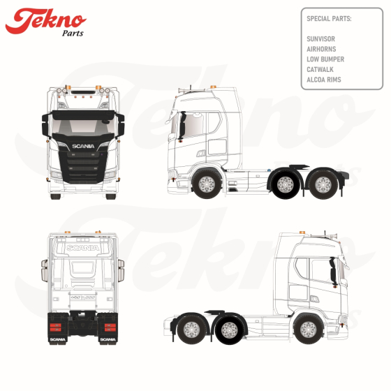 Tekno - Kit 2 88127 - Scania S Highline R.H.D